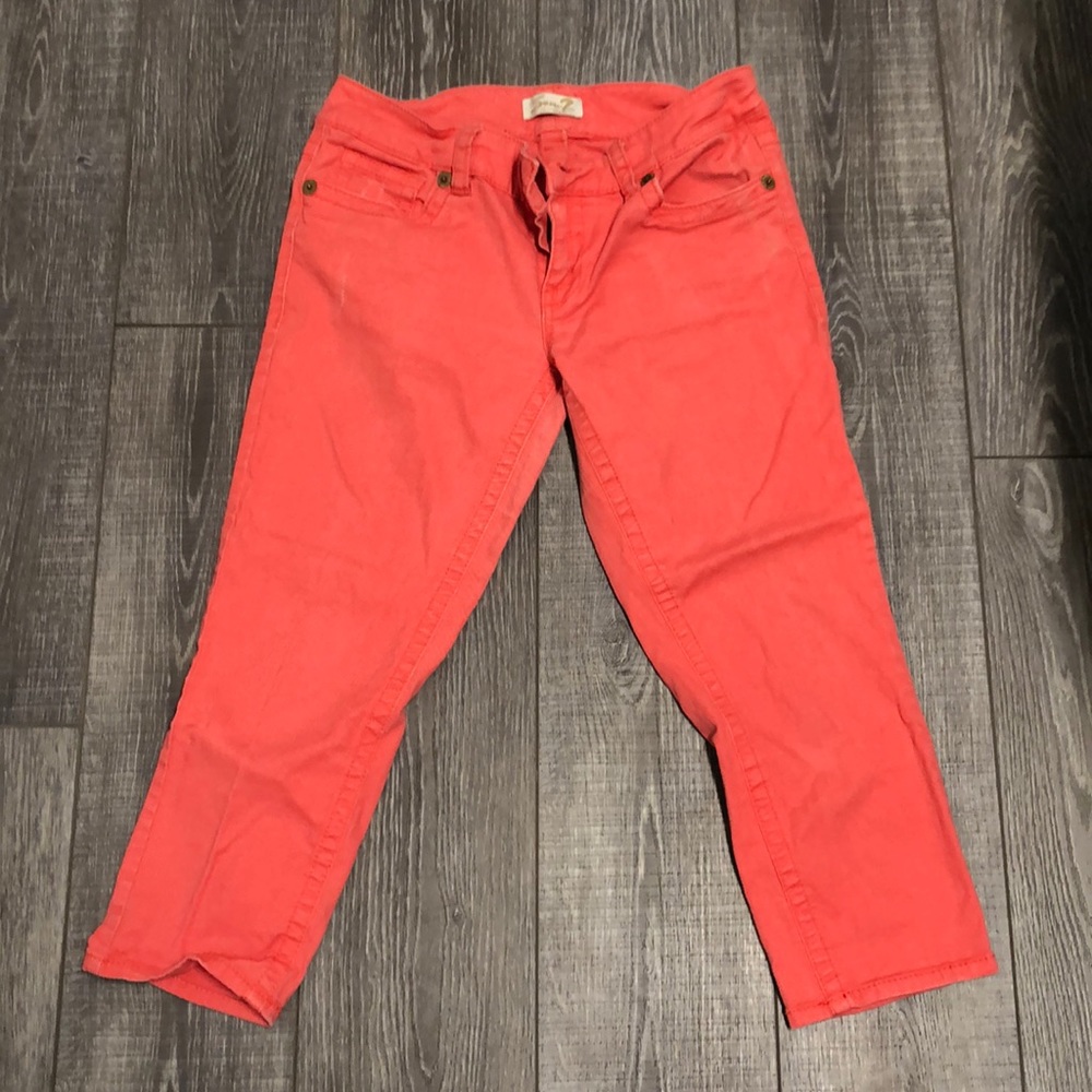 Silver jean capris